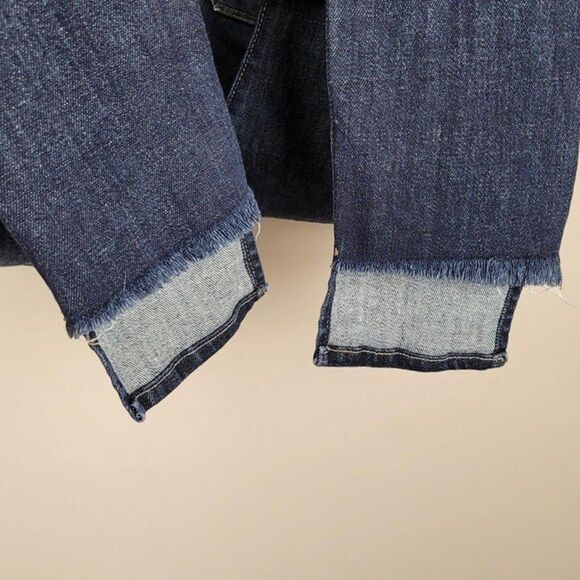 FRAME Size 27 Le Skinny De Jeanne Jeans Crown Heights Dark Blue Step Hem - Picture 9 of 12